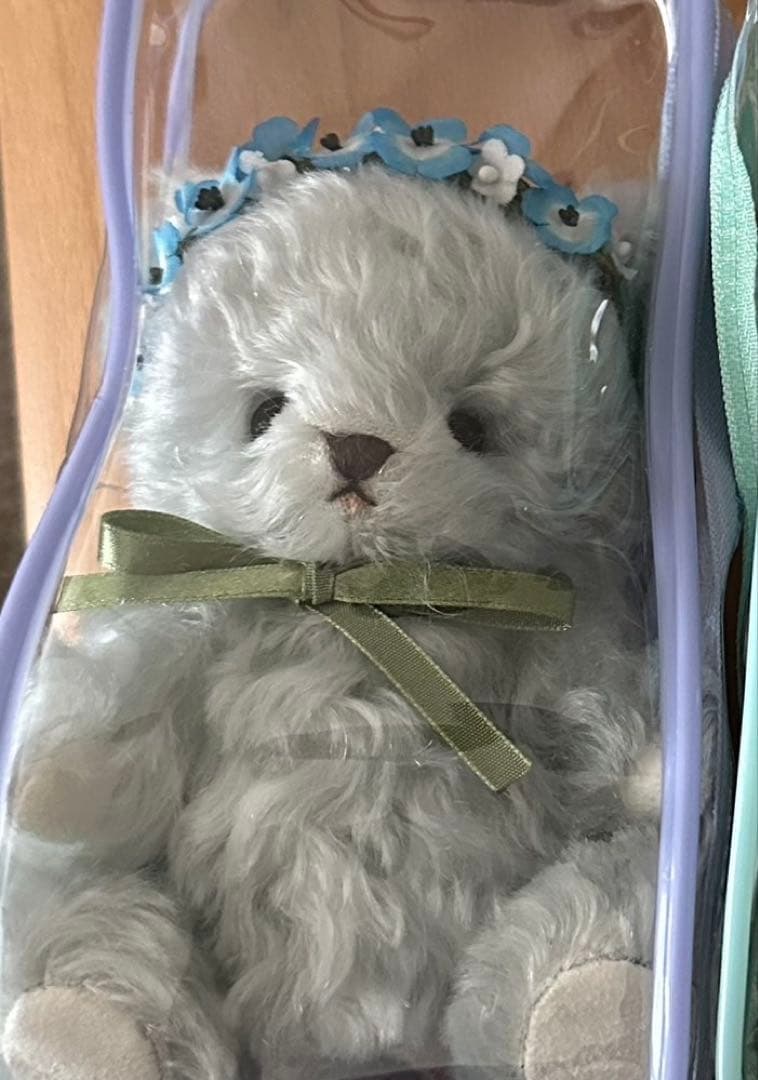 水色のくまのぬいぐるみ 青い花の冠 楽天市場】ご当地ベア ハワイアンズベア 水色 ぬいぐるみ くま 熊