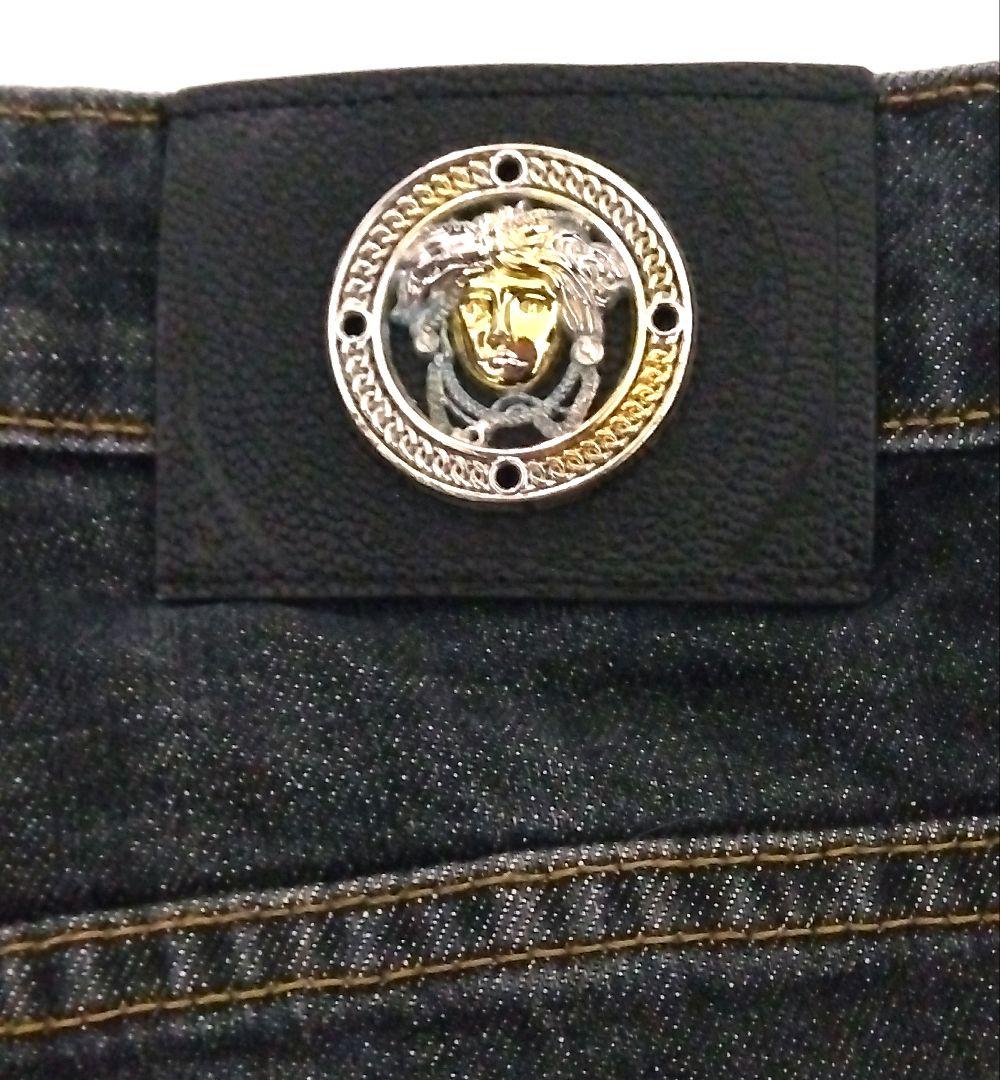 ヴェルサーチ ジーンズ ゴールド メデューサ スリムフィット デニム