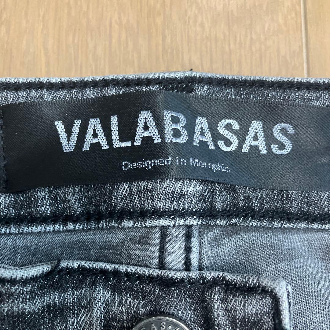 専用出品 VALABASAS バラバサス パッチワークスキニーデニム 黒 30