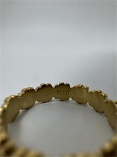 《最高品質/日本製18金》K18ゴールド 花モチーフリング2.07g 11号