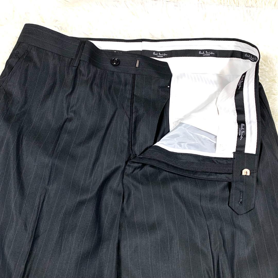 希少】ポールスミス スーツセットアップ ストライプ 裏地総柄 シルク混