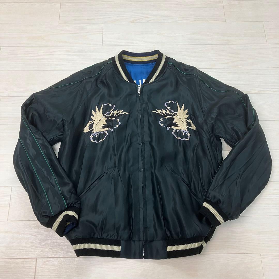 TAILOR東洋 ヒノヤ別注 舞妓 イーグル 刺繍 スカジャン 青 黒 L