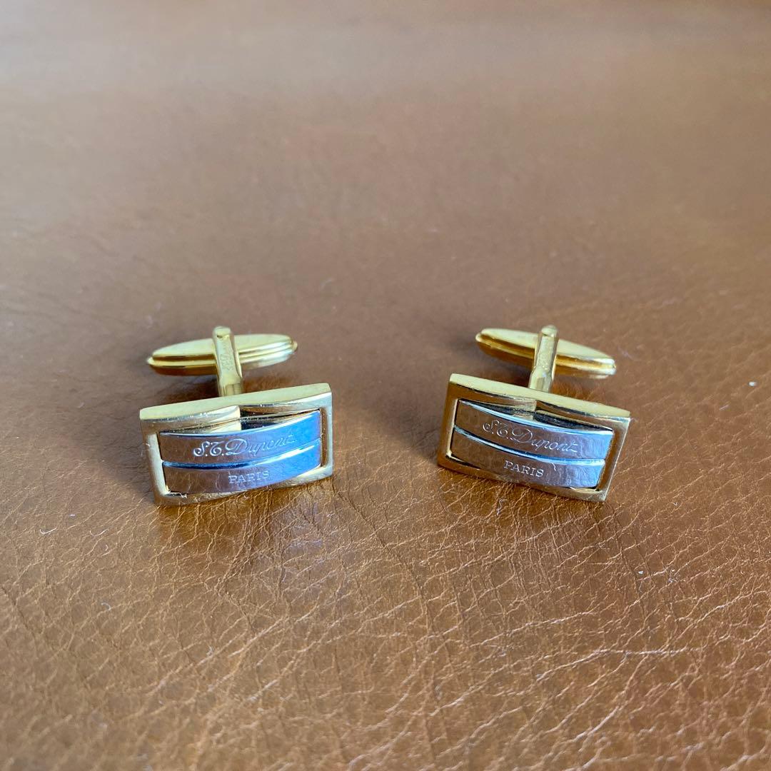 S.T. Dupont カフス ゴールド シルバー - メルカリ