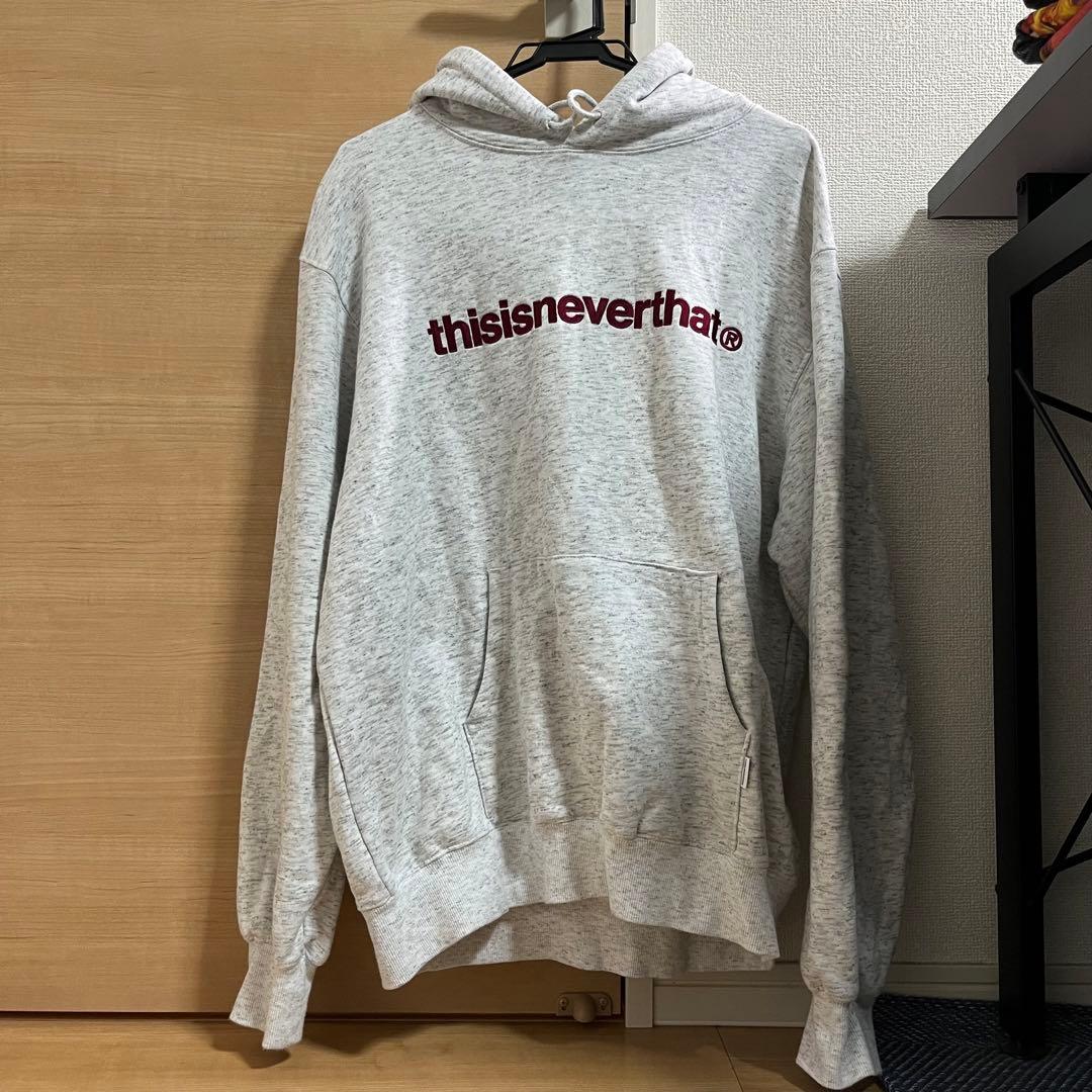 this is never that ネバザ パーカー グレー 赤 L - メルカリ