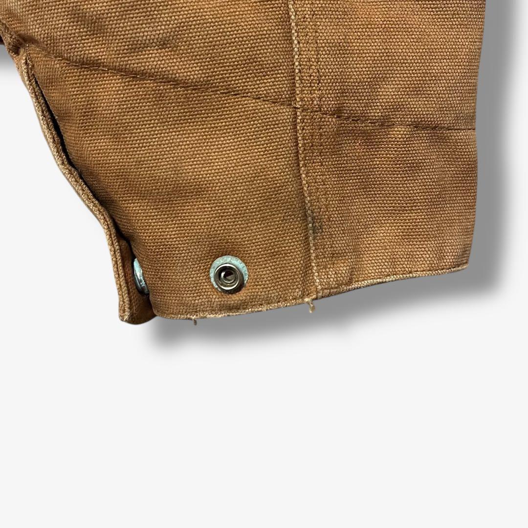 y104325 ダックジャケット ワークジャケット 刺繍ロゴ付き 裏