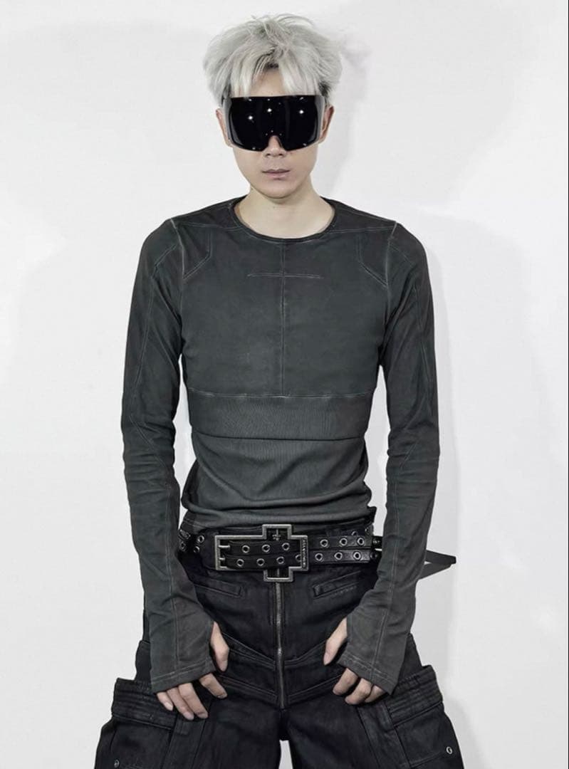 ロングカットソー　長袖　ロングスリーブ　モードストリート RadBlue LONG SLEEVE TEE【QR】