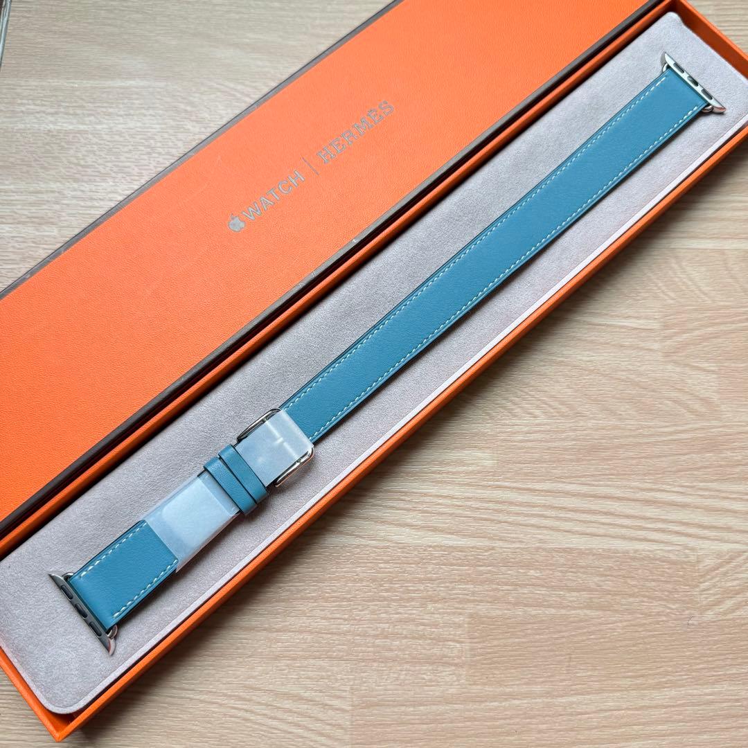 2363 Apple Watch エルメス ブルージーン ドゥブルトゥール 二重