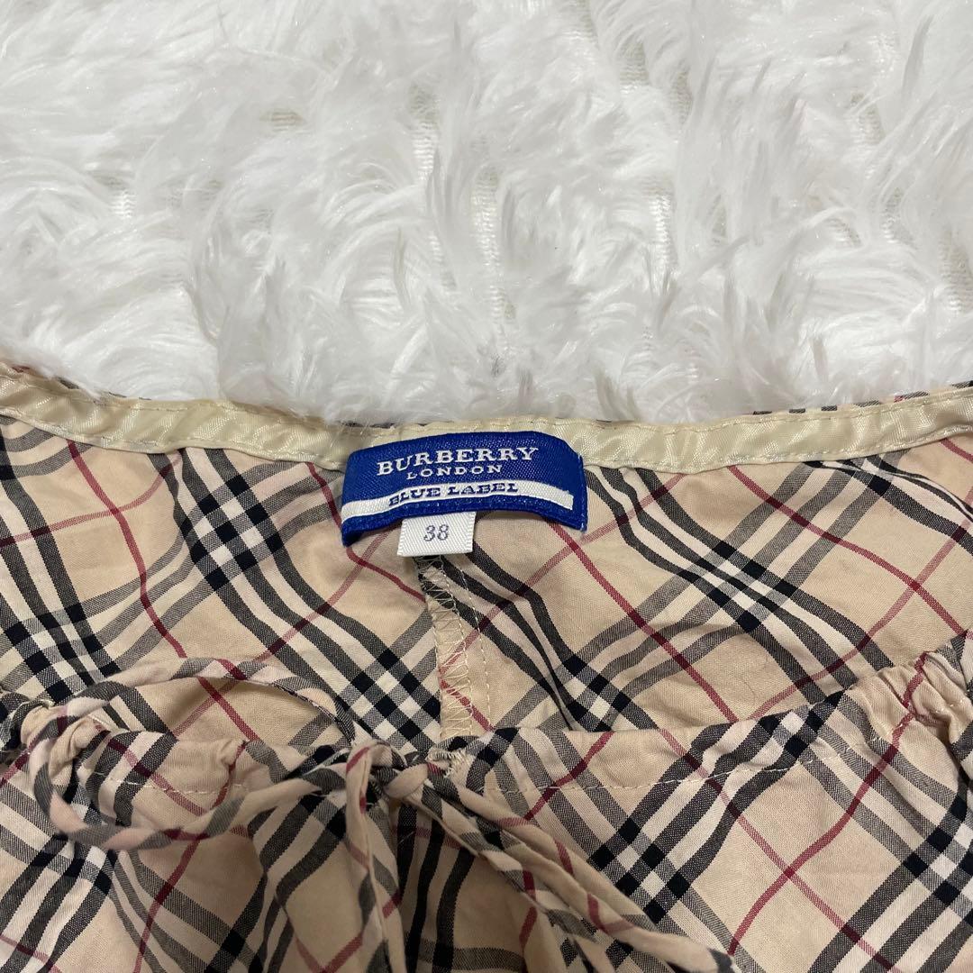 Burberry ブルーレーベル ノバチェック柄ブラウス リボン - メルカリ