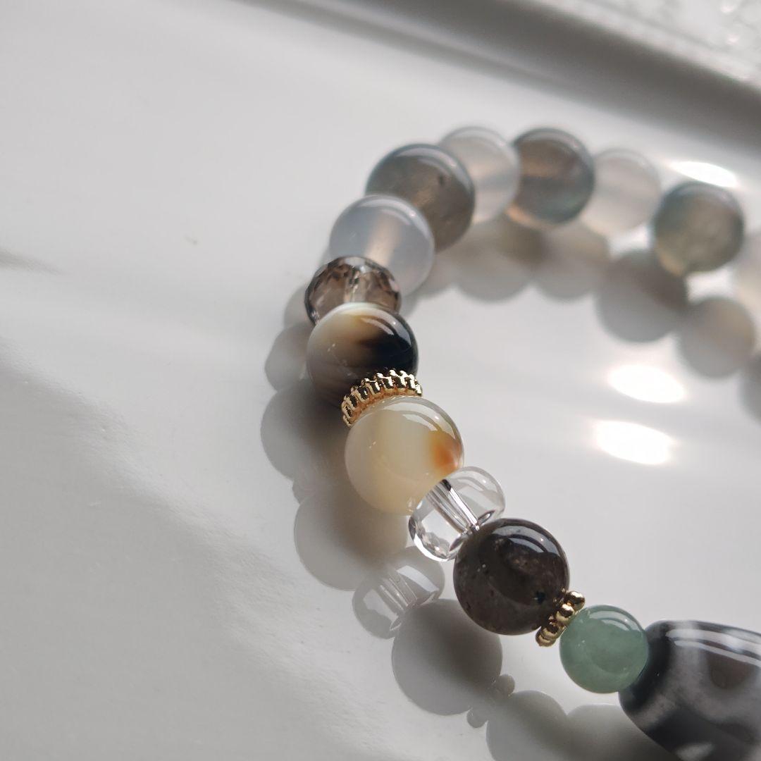 専用です♡レアバイカラー水蓮花天珠、黒蝶貝、白蝶貝、グアテマラ産翡翠、スキャポラ