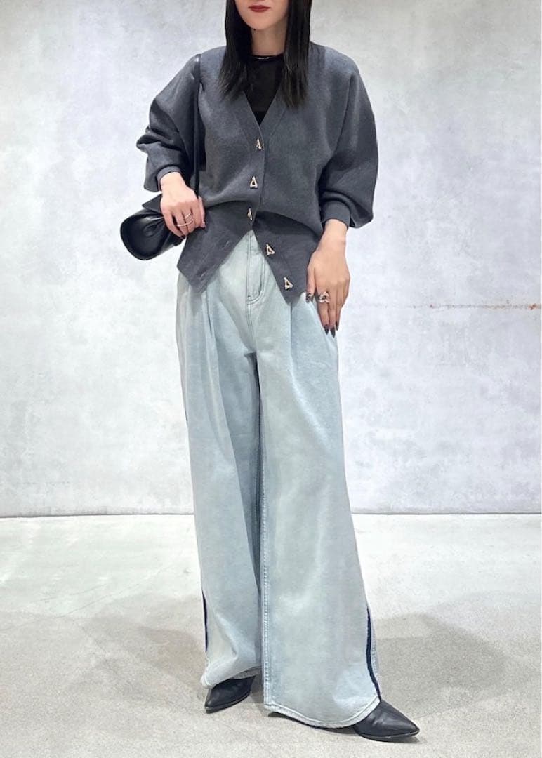 ADAM ET ROPÉ ドレスデニムパンツ サックス 38