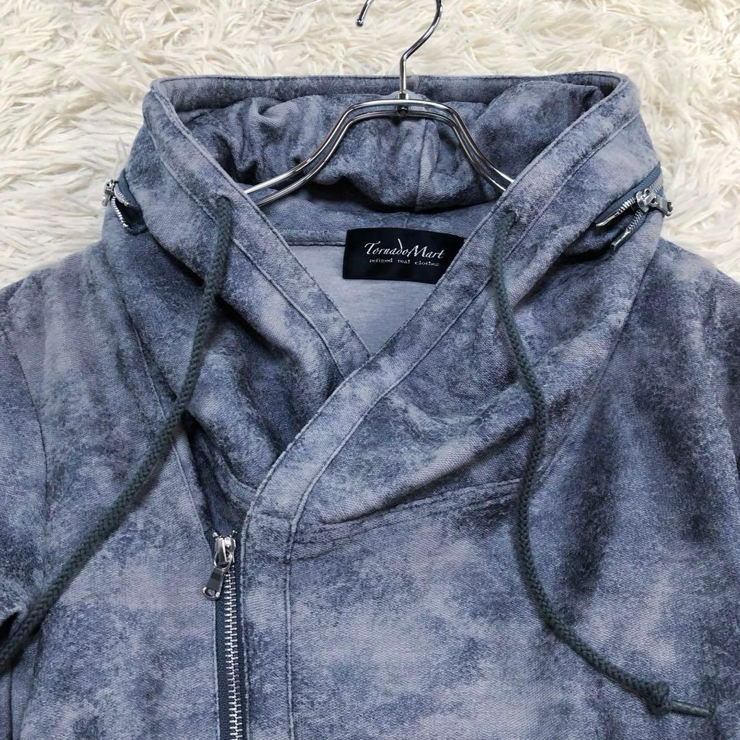 希少】トルネードマート パーカー アシンメトリー L ブルーグレー