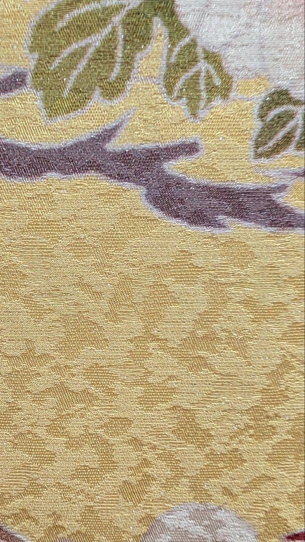 美品】振袖 花柄 黄色•古典柄 Lサイズ