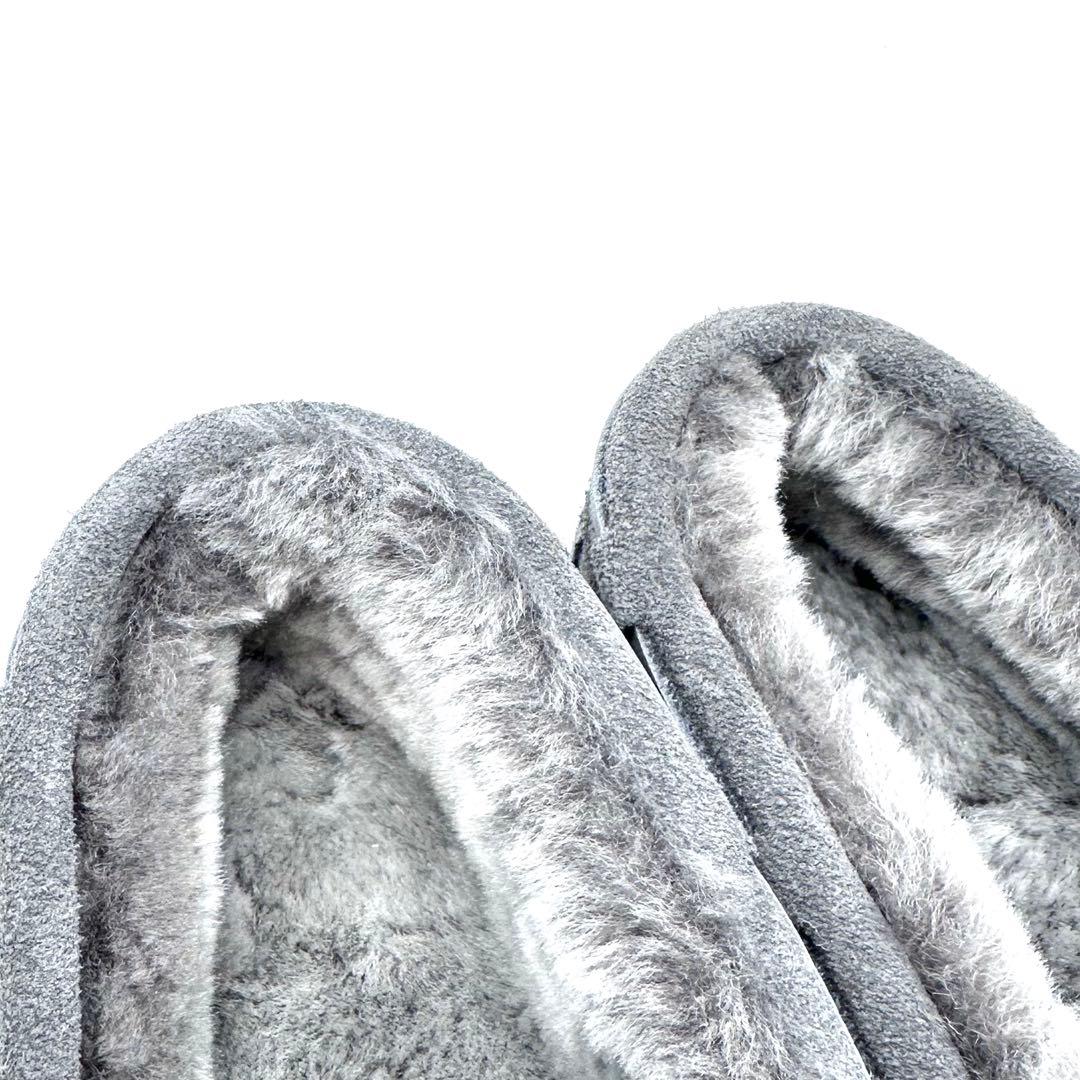 未使用タグ付✨EMU Australia モカシン スエード ボア 灰 24cm - メルカリ