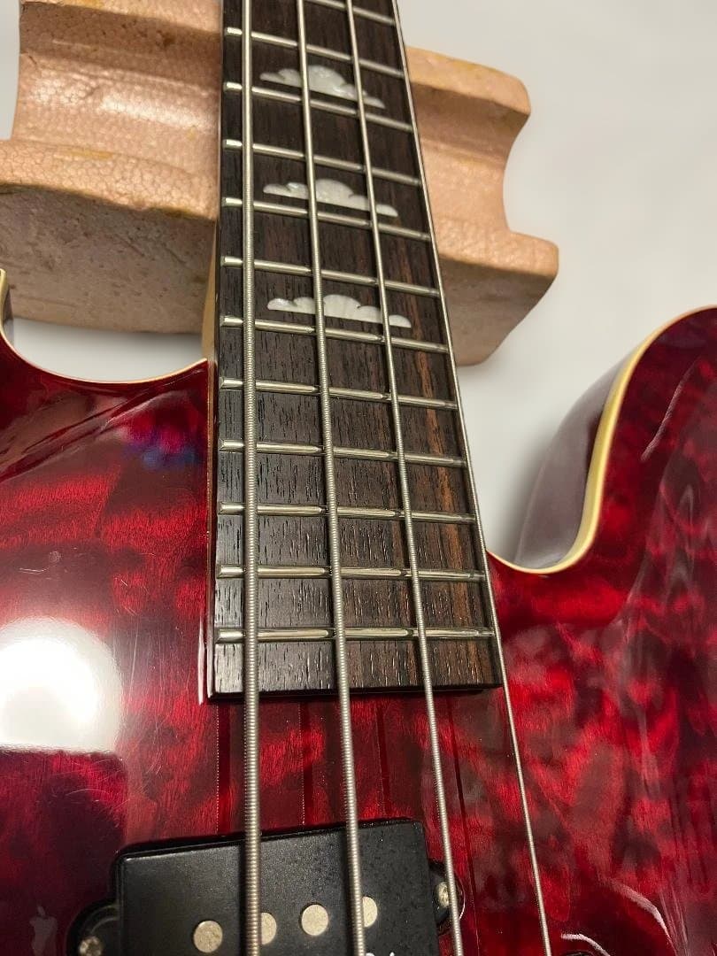 B.C.Rich モッキンバードベース　シースルーレッド　Masterpiece