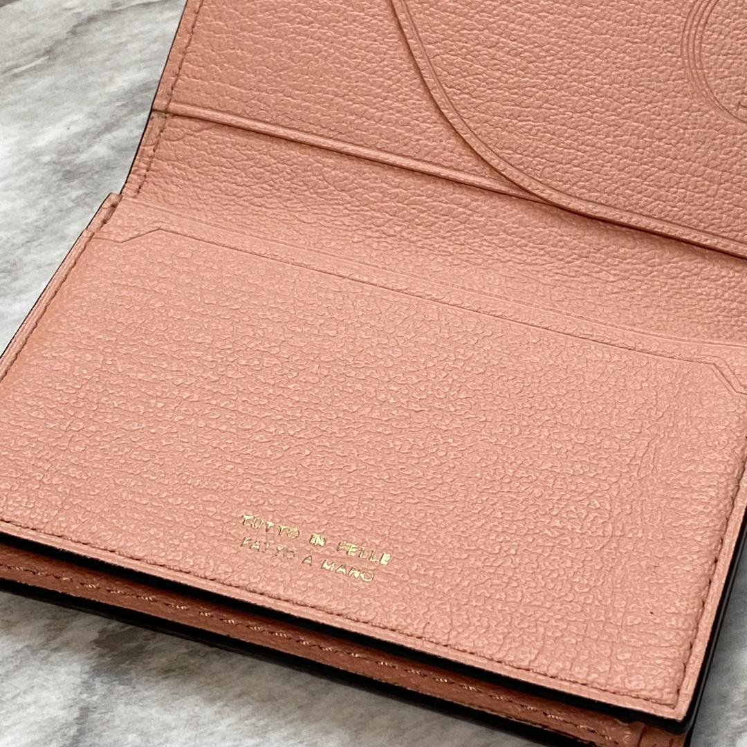 2363【新品 定価2.2】ラルコバレーノ☆名刺入れ☆BEIGE*PINK