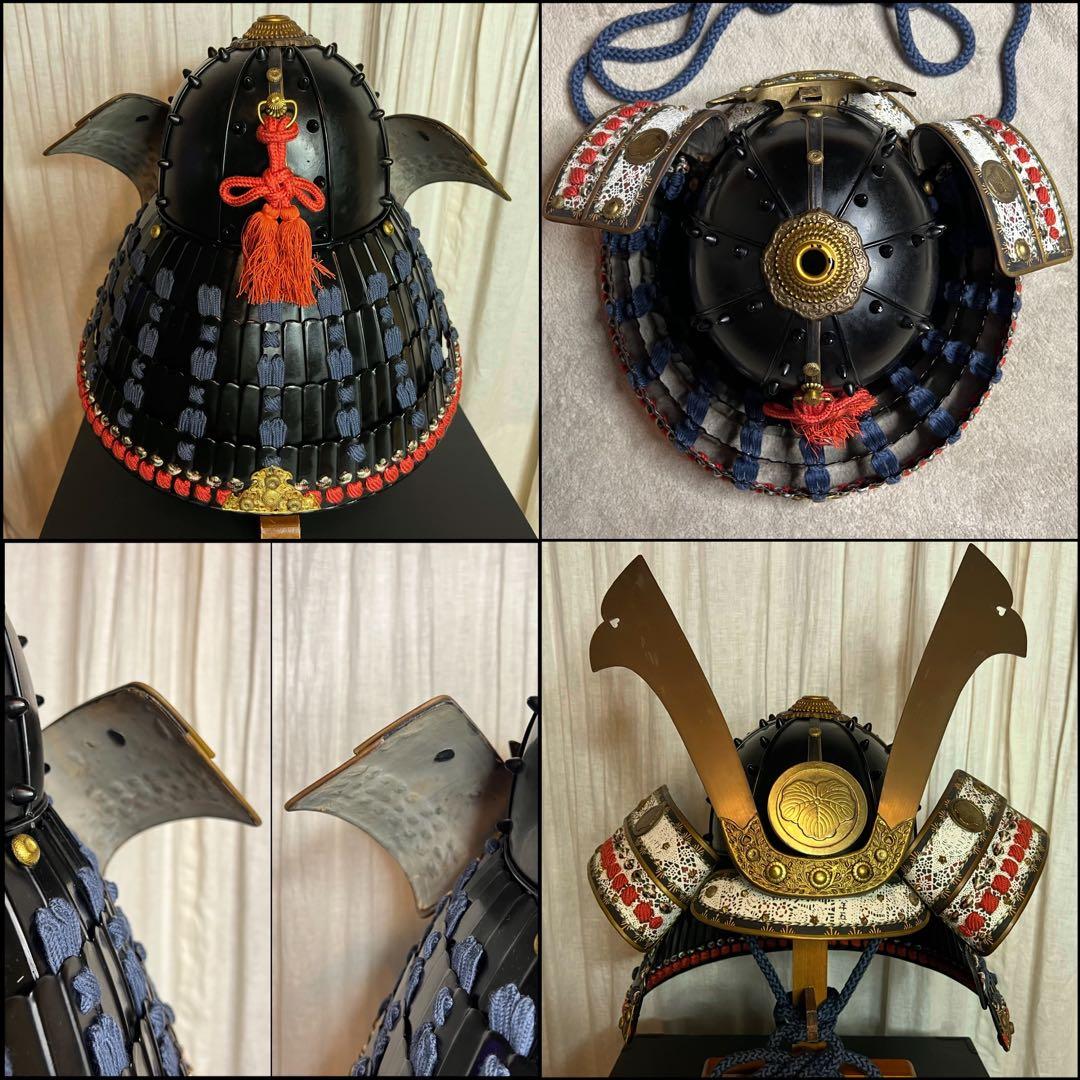 新品同様、美品！『光忍』丸武工房製【鎧•甲冑】紺糸威 黒胴 当世具足