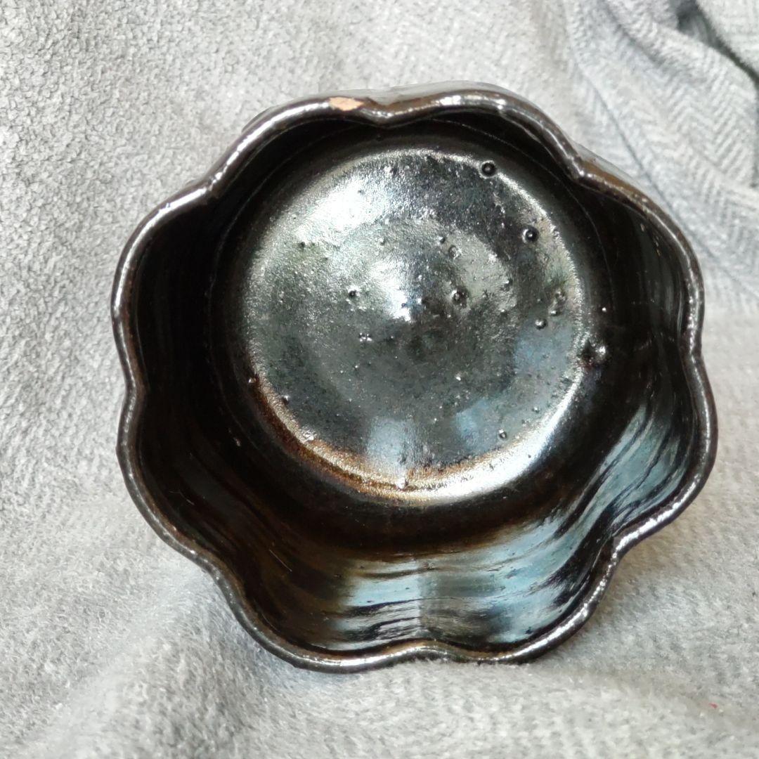 小林東五 天目輪花向付 中古品 黒釉 李朝 欠け・窯傷あり - メルカリ