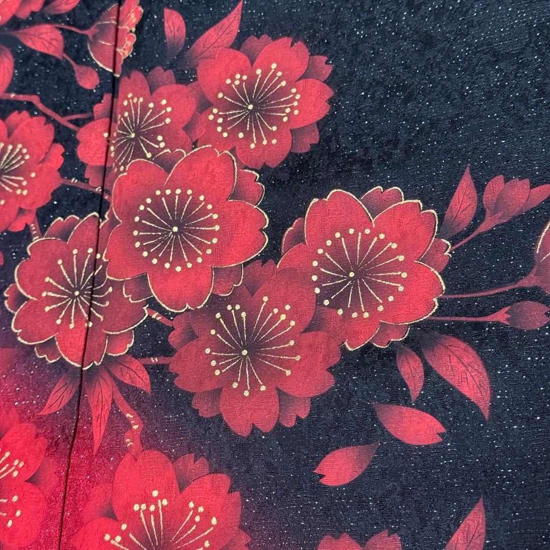 豪華　振袖６点フルセット　鈴乃屋　銀通し　ブラック　151〜161cm