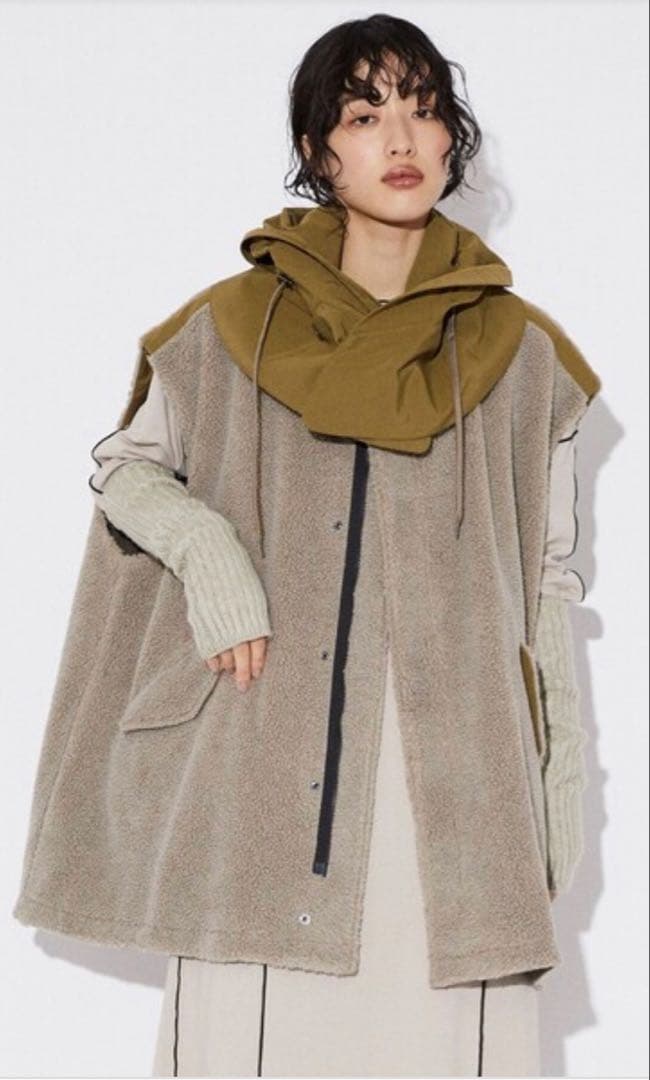 新品】VACHEMENT ヴァシュモン リサイクルシェルタフタ ボアベスト