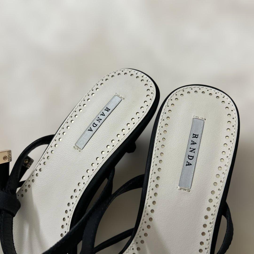 RANDA ドット柄 リボン付きミュール - メルカリ