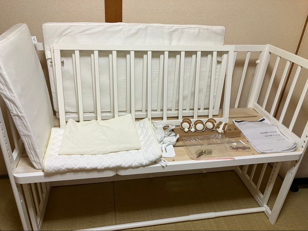 そいねーる＋ロング マットレス・布団付きベビーベッド キャスター付き 楽天市場】＼クーポン対象!／ ベビーベッド そいねーるAD ラージ