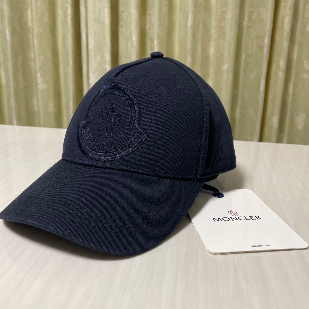 【新品・定価5万円】MONCLER モンクレール キャップ ロゴ刺繍 タグ付き MONCLER（モンクレール） ベースボールキャップ BASEBALL CAP 3B00054