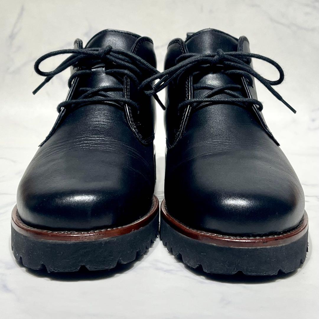 極美品☆ガンター ショートブーツ 黒 23.5cm コンフォート ラギッドソール