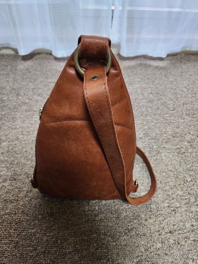 Ryu 本革 ボディバッグ ブラウン レザー ワンショルダー - メルカリ