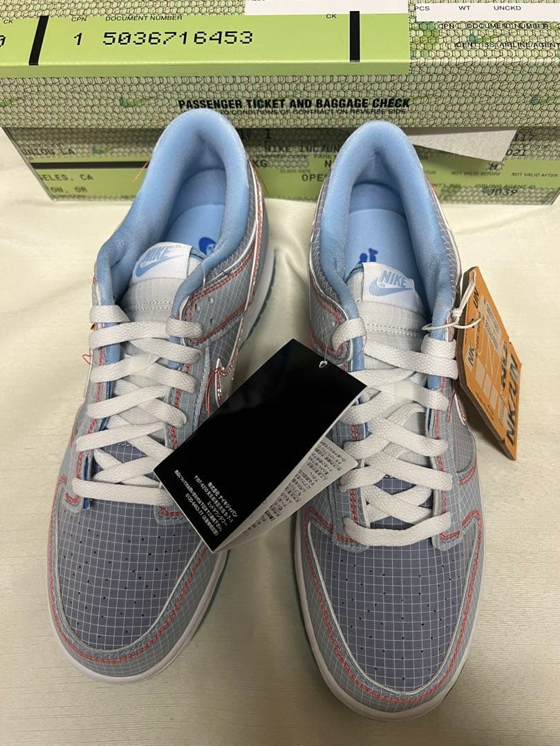 新品　NIKE DUNK LOW/U ナイキ　ダンクローユニオン Nike Dunk Low Union Passport Pack Argon Men's - DJ9649-400 - US