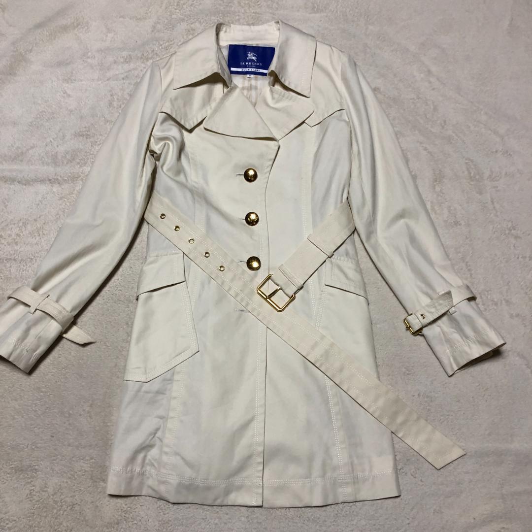 寄付対象品 バーバリーブルーレーベル トレンチコート 金ボタン