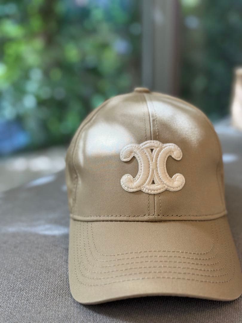 セリーヌ　トリオンフベースボールキャップ　ベージュ CELINE（セリーヌ） トリオンフ キャップ 帽子 ブラウン ベージュ