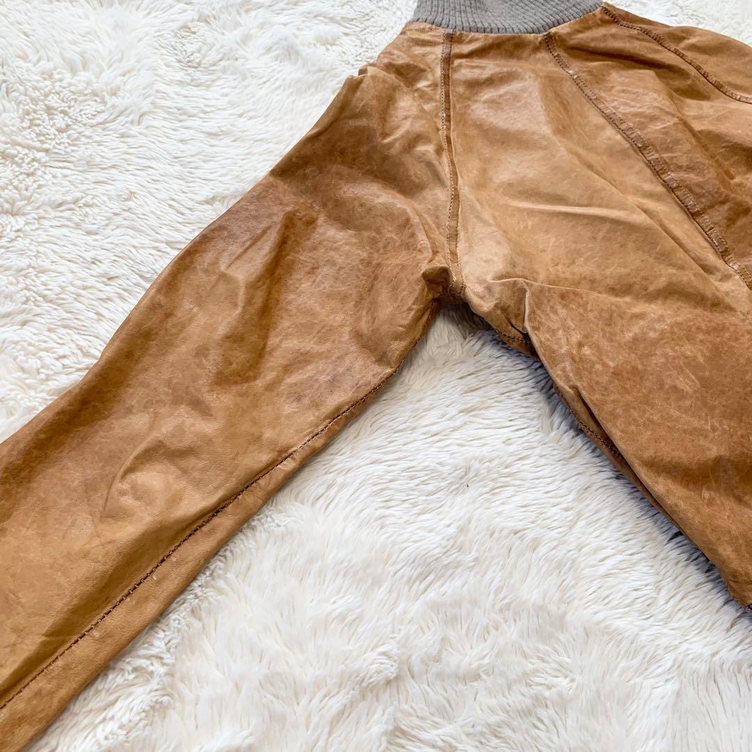 GIORGIO BRATO レザー ジャケット 袖リブ 鳥 42サイズ ブラウン - メルカリ