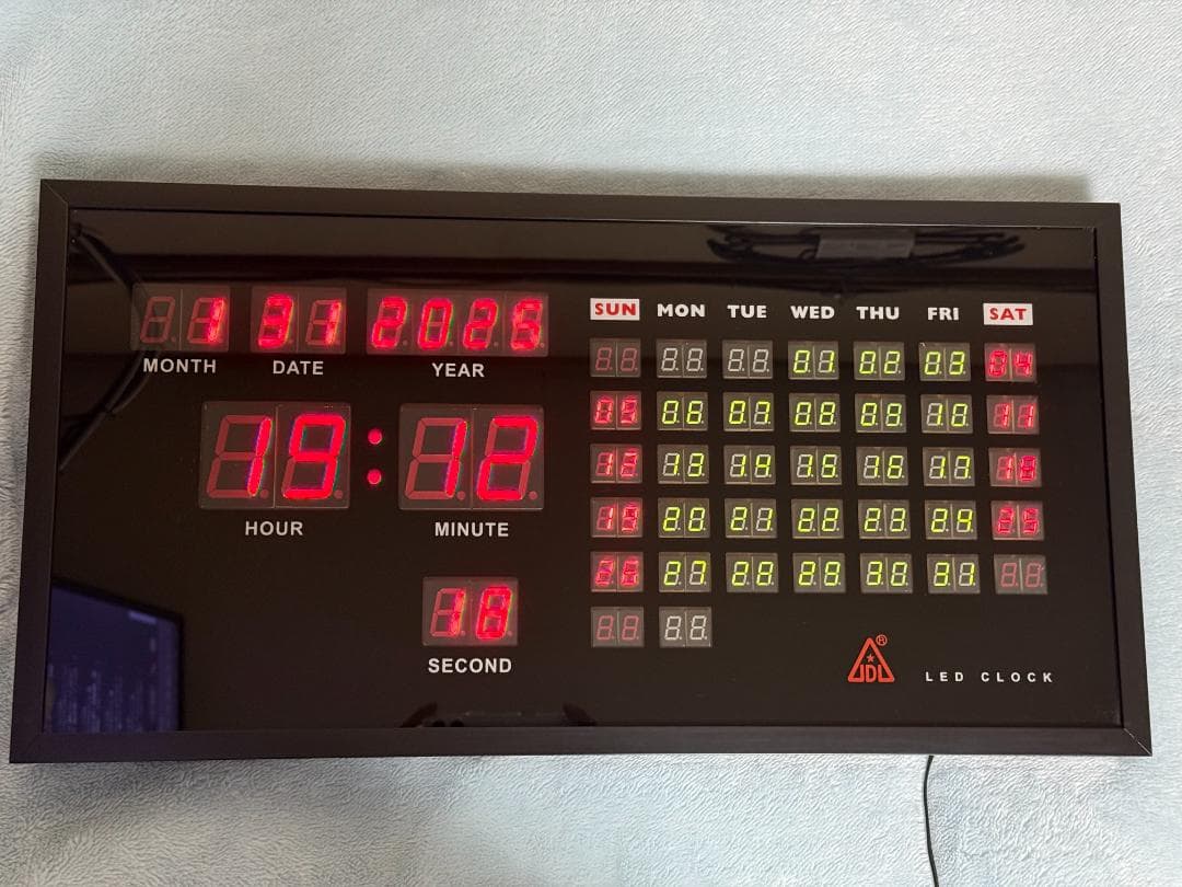 JDL LED CLOCK デジタル壁掛け時計 カレンダーの通販はau PAY