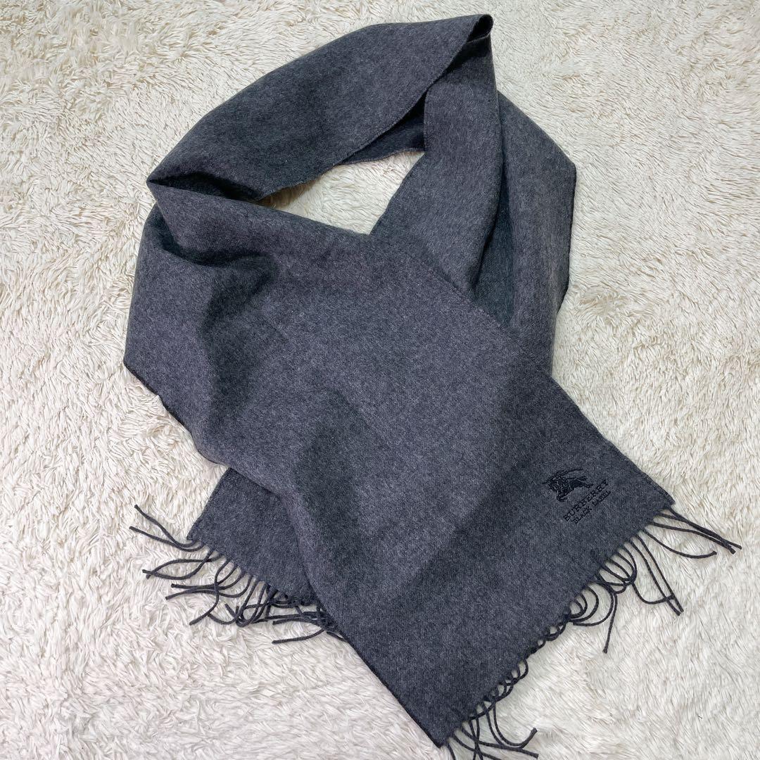 希少】バーバリーブラックレーベル カシミヤ ウール リバーシブル