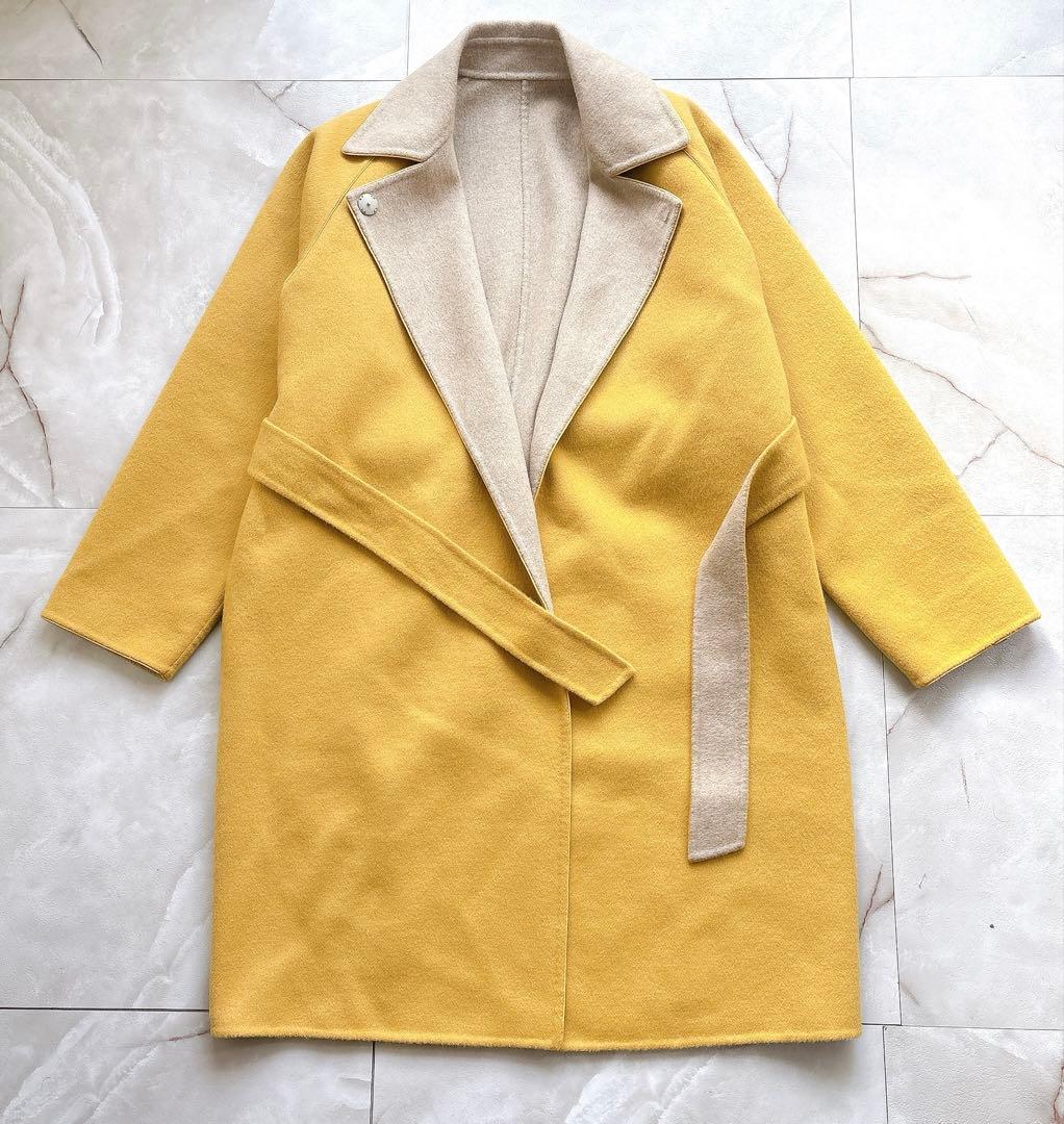 美品 マックスマーラ クチートアマーノ リバーシブル アンゴラウール