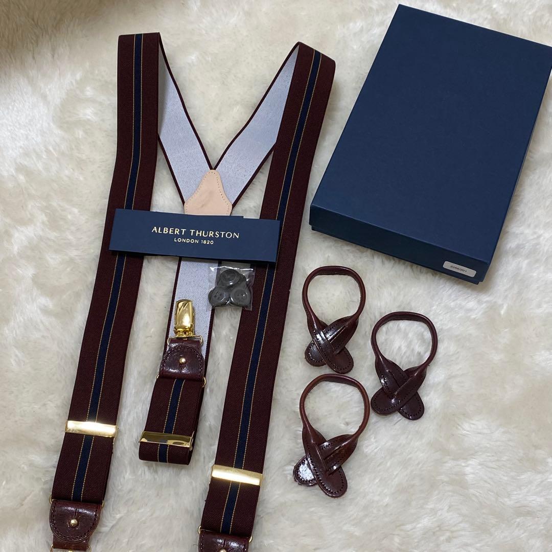  THURSTON ストライプ サスペンダー BEAMS F（ビームスF）ALBERT THURSTON / ストライプ サスペンダー 35mm