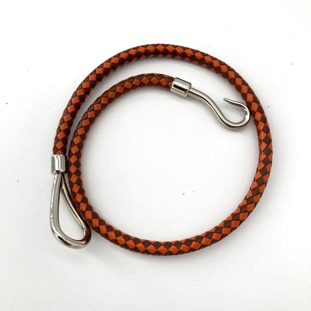 極美品 エルメス ブレスレット ジャンボ 編み込み 2連 チョーカー バイ