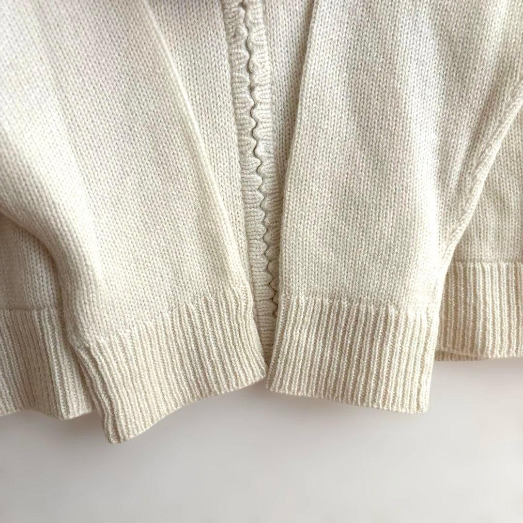 ピンクハウスフード付きニットジップパーカーカーディガン カシミヤ