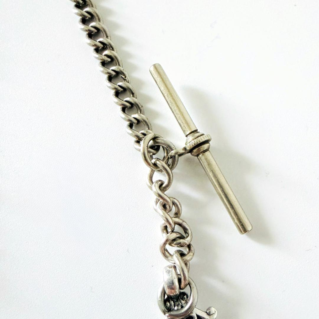 1920年☆英国☆アルバートチェーン/純銀製/アンティーク - メルカリ