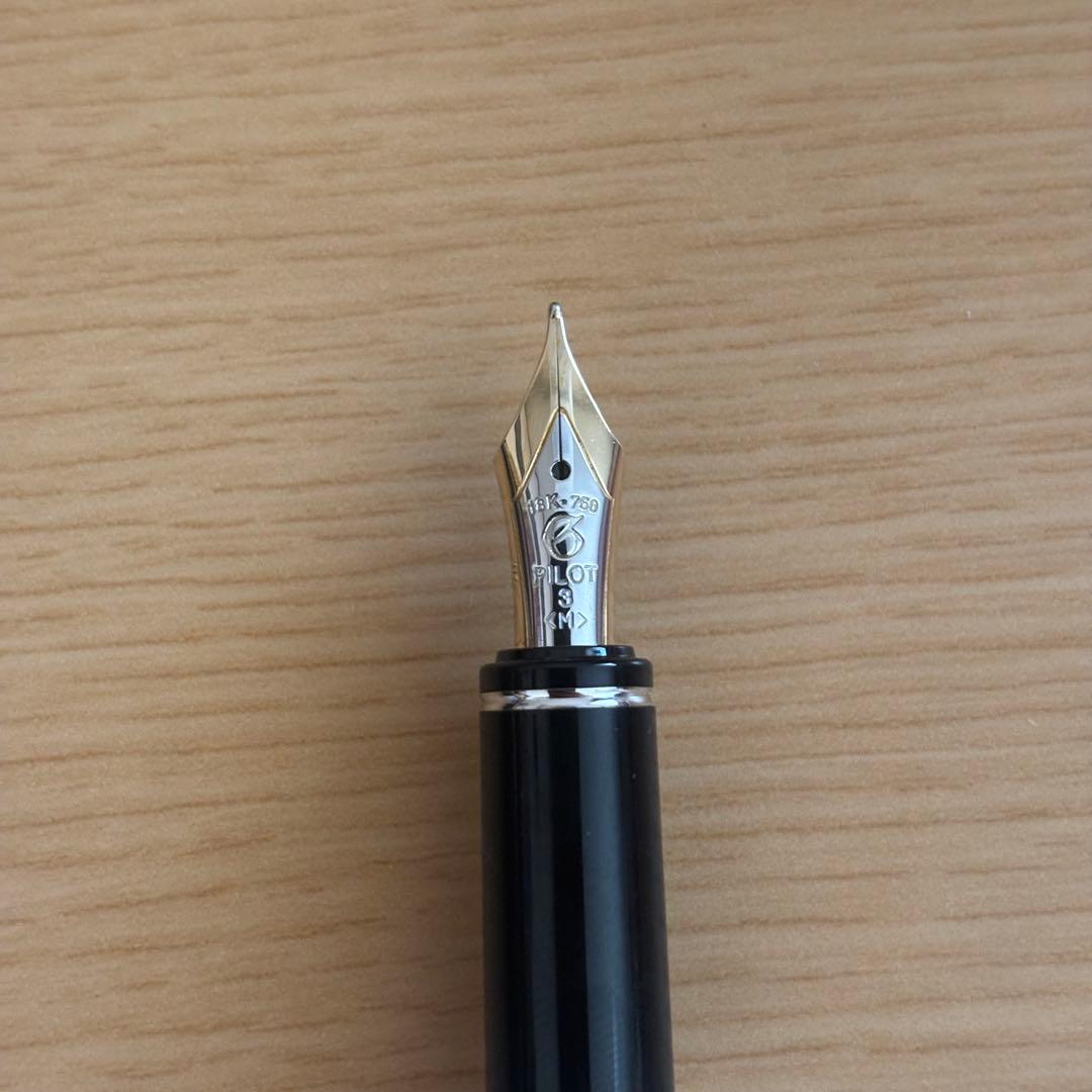 パイロット 万年筆 グランセ NC スターリングシルバー ストライプ M