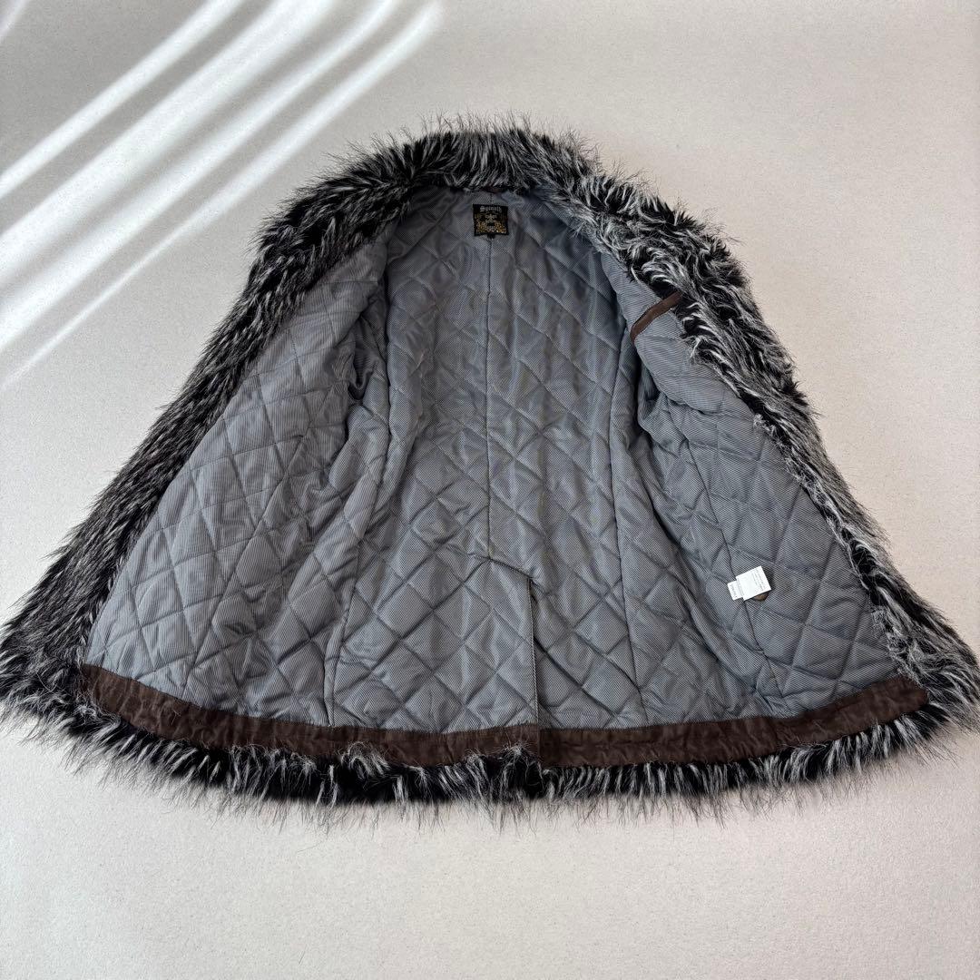 Y2K 00s 平成 fur coat brown L グランジ ギャル - メルカリ