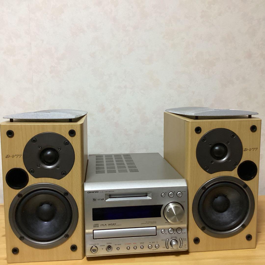オンキョーONKYO FR-X7A＋V77　アンテナ付き　動作品 ONKYO（オンキヨー） ONKYO FR-X7A 〓 これで満足 オンキョーのCD,MD