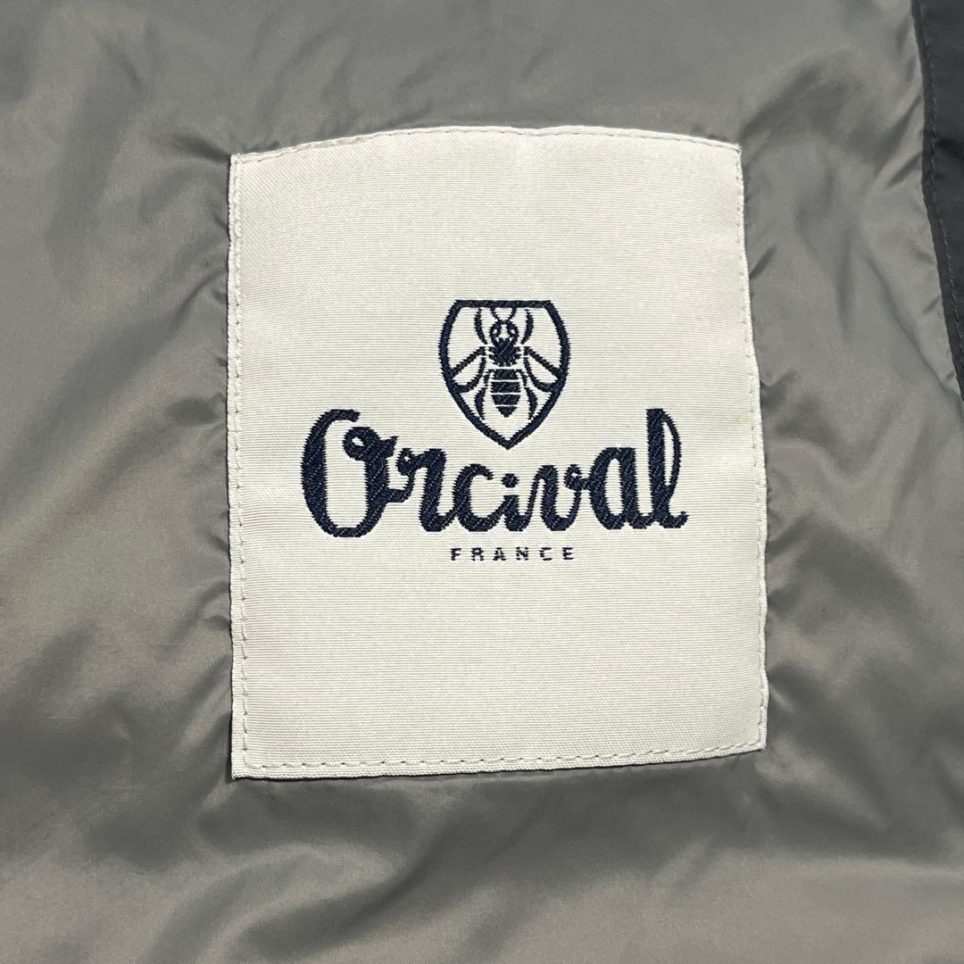 極美品✨️オーシバル ライトダウンコート グレー 1 ノーカラー