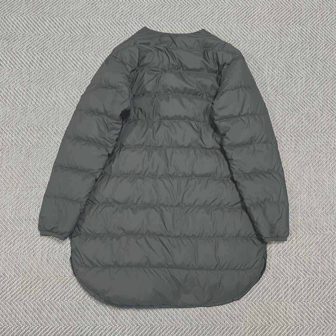極美品✨️オーシバル ライトダウンコート グレー 1 ノーカラー