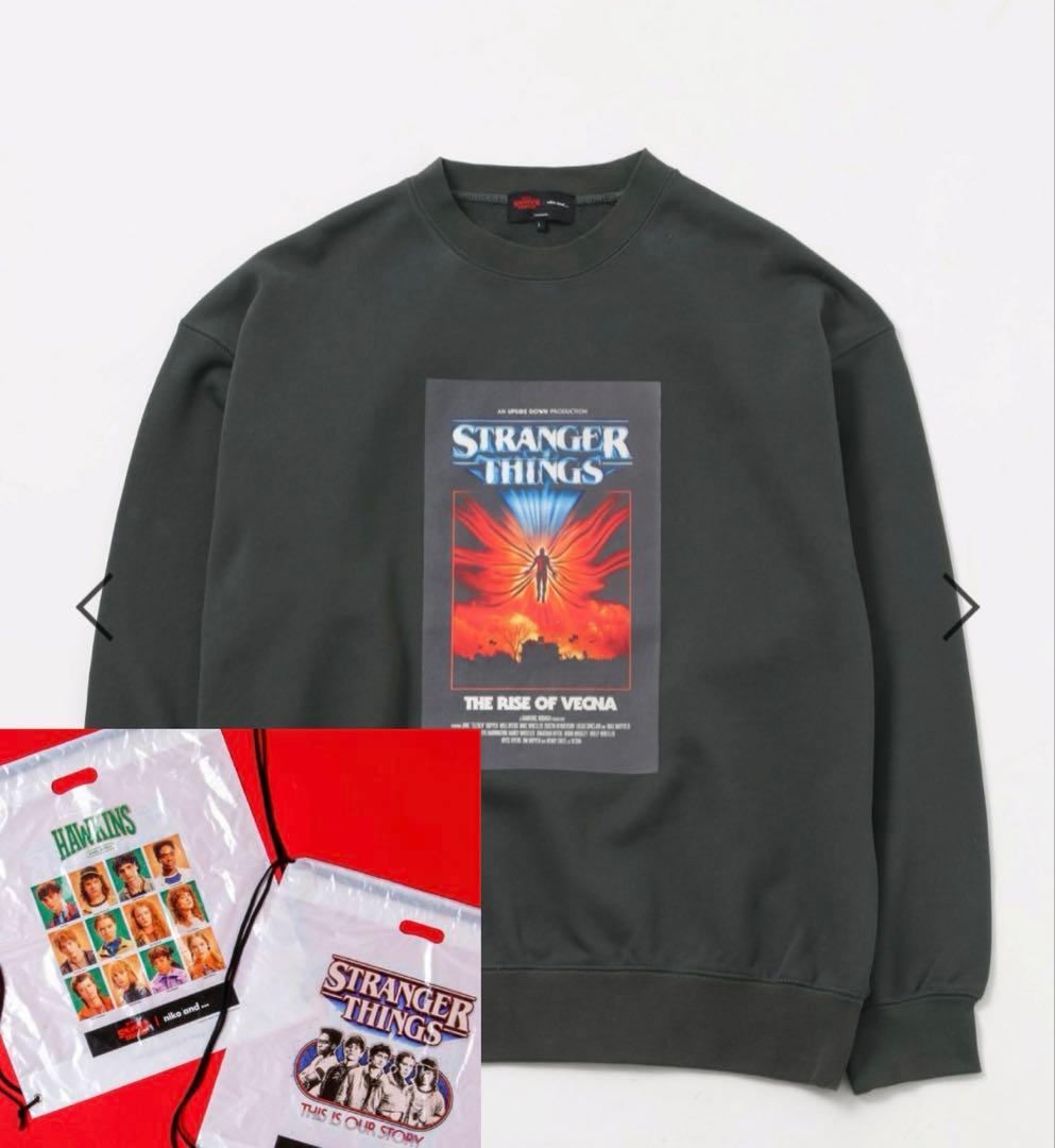 ニコアンド ストレンジャーシングス コラボプリントスウェット ＋限定