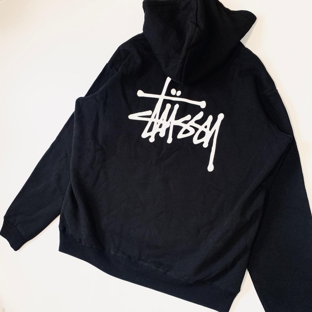 日本未発売 ステューシー Stussy ロゴ パーカー 黒 M - トップス