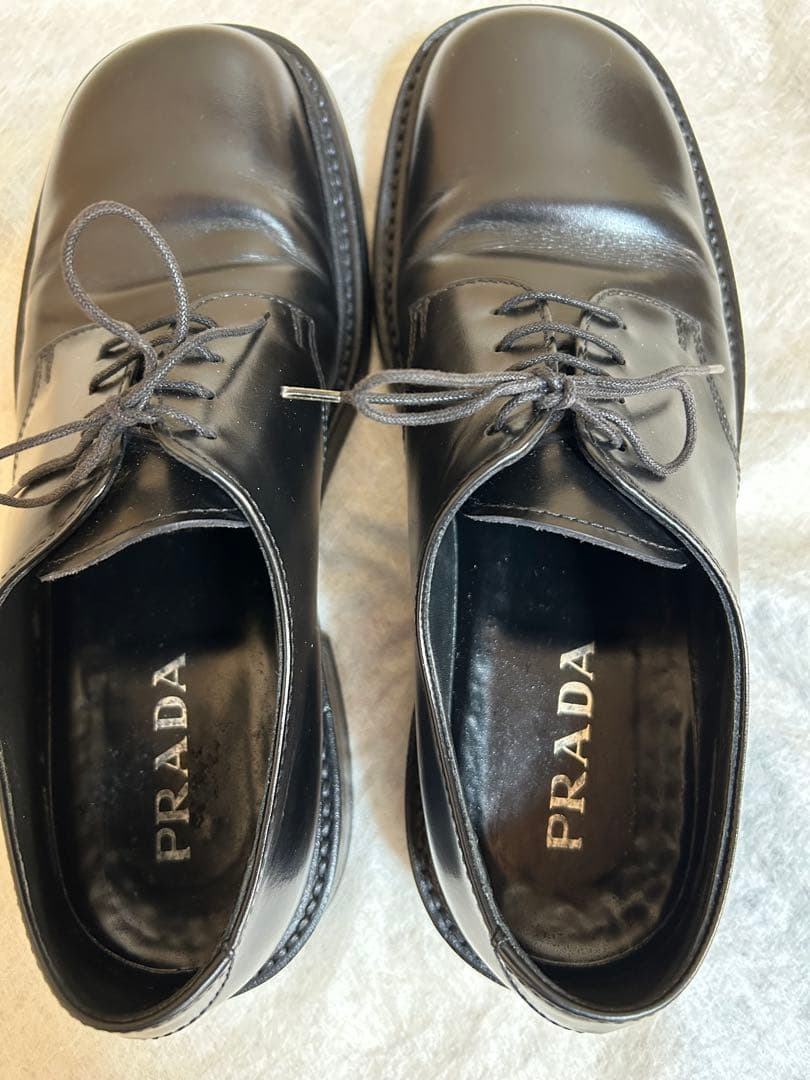 PRADA プラダ　レザー　シューズ　ブラック　27.0cm