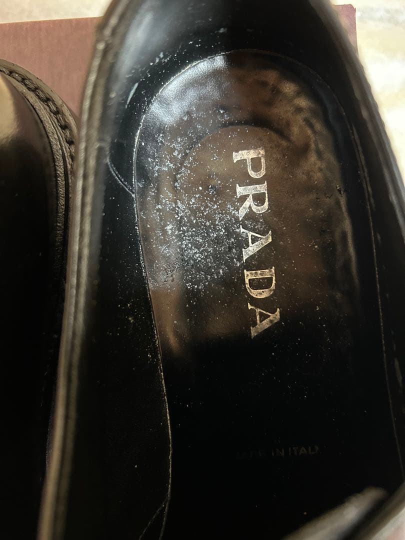 PRADA プラダ　レザー　シューズ　ブラック　27.0cm