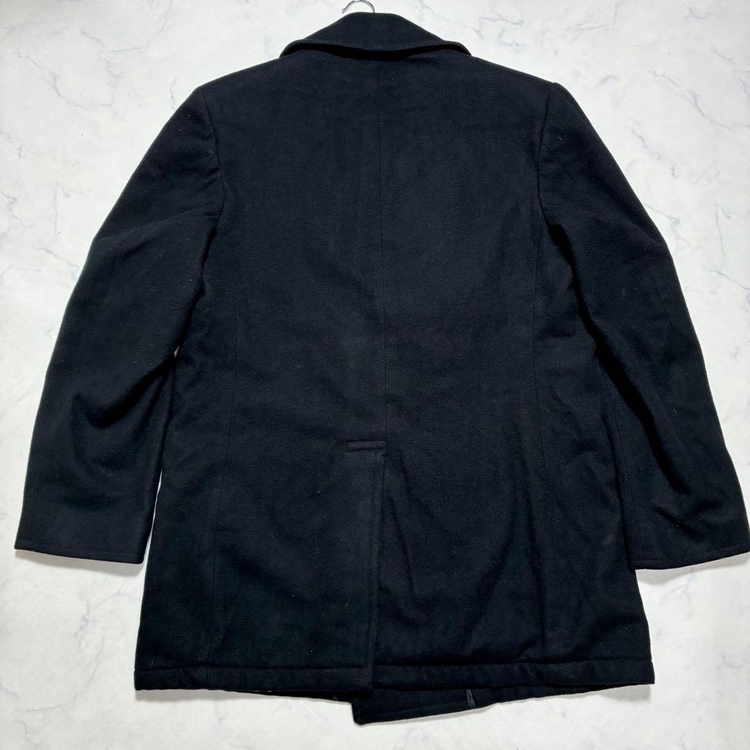 美品✨U.S.NAVY DSCPウール ピーコート 米軍実物 42 XL相当 黒