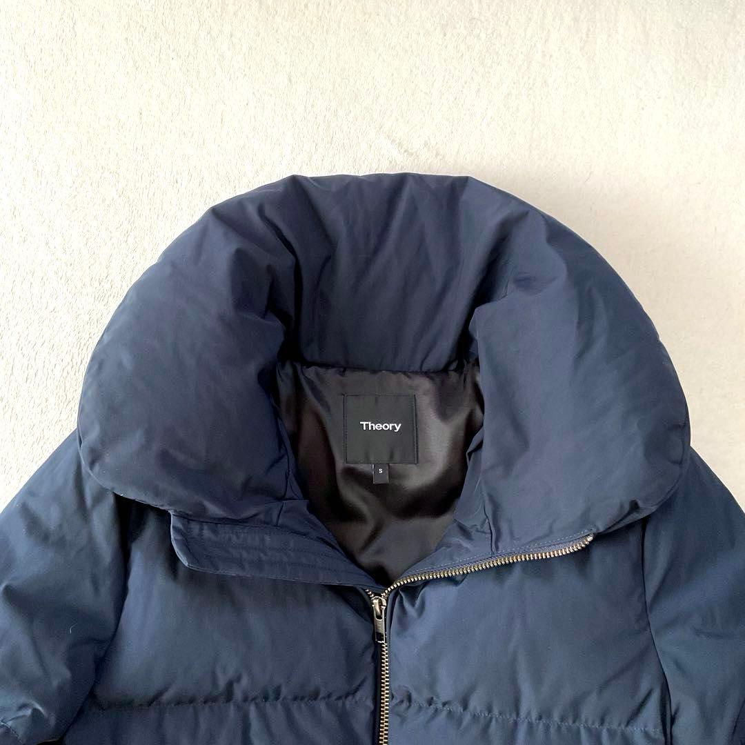 美品】Theory セオリー ショートダウンジャケット 現行タグ ネイビー S